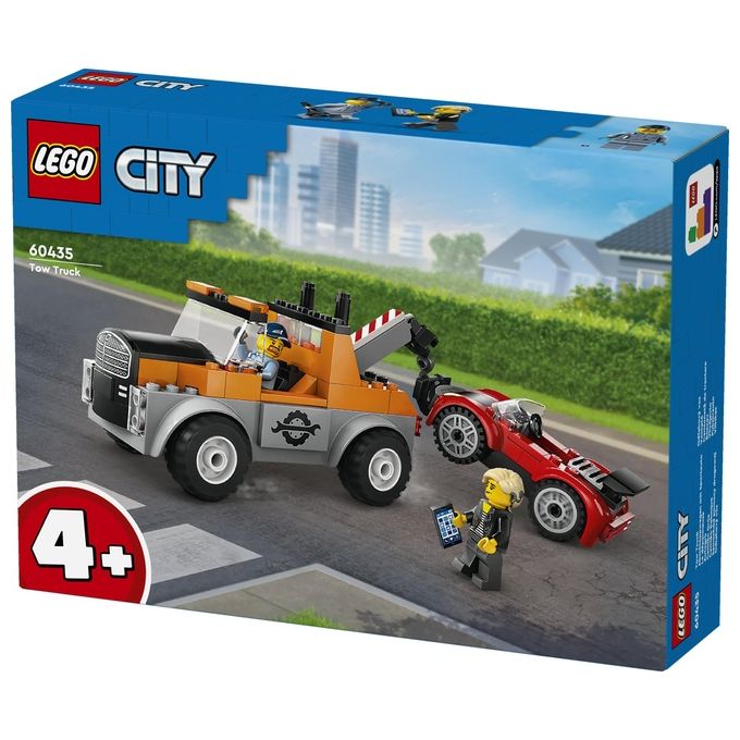 LEGO City Autogru' e Officina Auto Sportive Giocattolo Giochi Creativi da Meccanico per Bambini e Bambine da 4 Anni con Camion Carro Attrezzi e Macchina da Costruire Idea Regalo da Collezione 60435