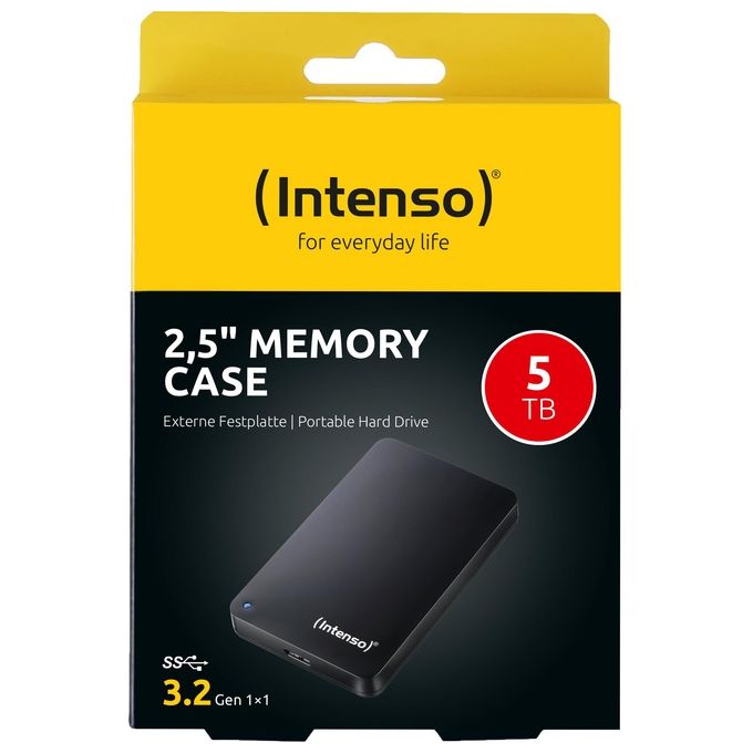 Intenso 6021513 Hard Disk Esterno Usb 3.0 5Tb 2.5'' Nero