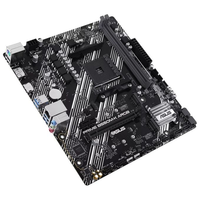ASUS PRIME B550M-K ARGB Scheda Madre AMD B550 (Ryzen AM4) mATX Dual slot M.2 PCIe 4.0 Realtek 1Gb Ethernet