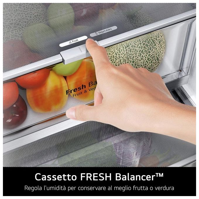 LG GBB567PZCMB Frigorifero Combinato Total No Frost 462 Litri 70cm Classe Energetica E Door and Linear Cooling Wi-Fi Acciaio Inox
