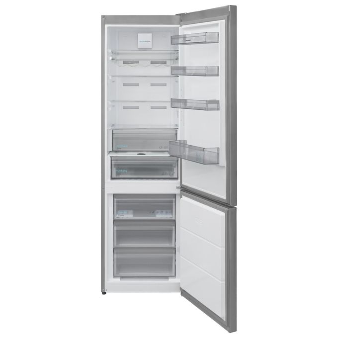 Sharp SJ-NBA32DMXPD - Frigorifero Combinato Libera Installazione 367 L, Classe D, Total No Frost, (186 × 59,5 × 65 cm), Acciaio Inox