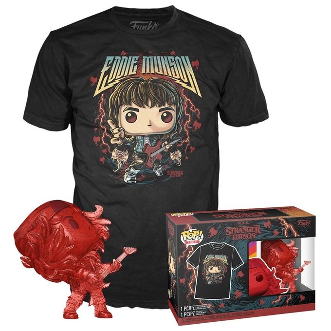 Funko Pop! Tee  Pop Stranger Things Hunter Eddie W guitar L