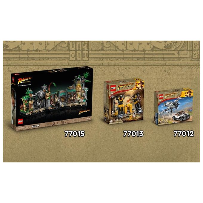 LEGO Indiana Jones 77012 L'Inseguimento dell'Aereo a Elica, Modello Aeroplano e Macchina Giocattolo dal film l'Ultima Crociata