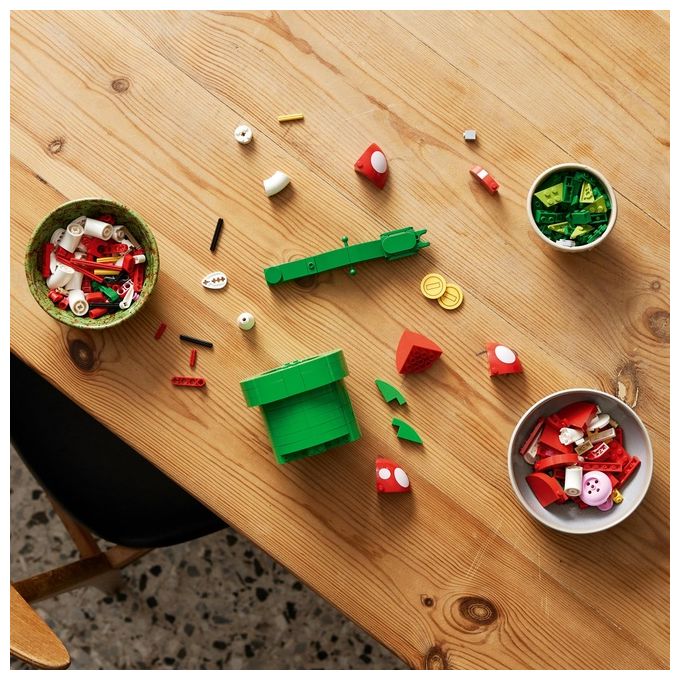 LEGO Super Mario 71426 Pianta Piranha, Personaggio Snodabile con Tubo e 2 Monete, Kit Modellismo per Adulti, Idea Regalo