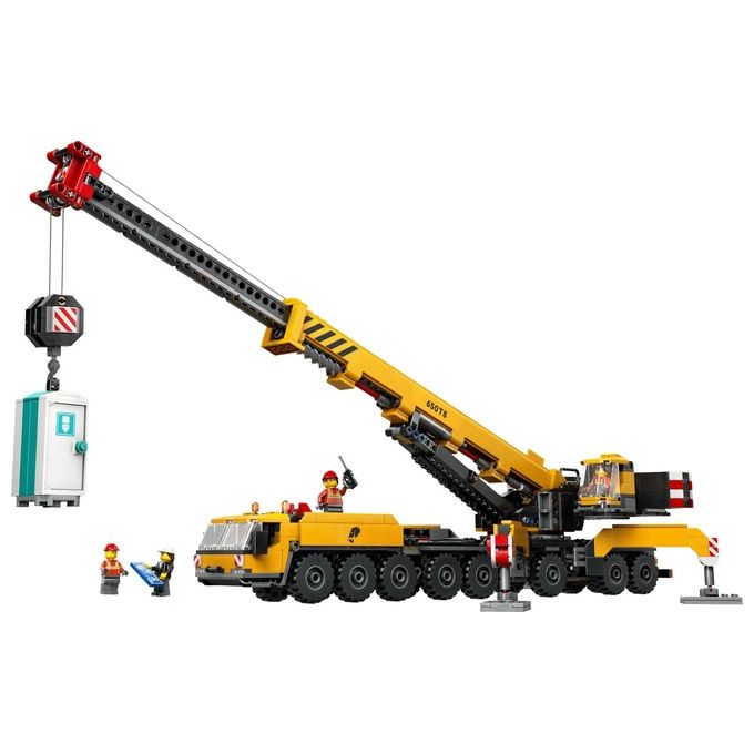 LEGO City Gru da Cantiere Mobile Gialla Giochi Creativi per Bambini e Bambine da 9 Anni con Veicolo Giocattolo da Cantiere con Funzioni Realistiche e 4 Minifigure Idea Regalo Divertente 60409