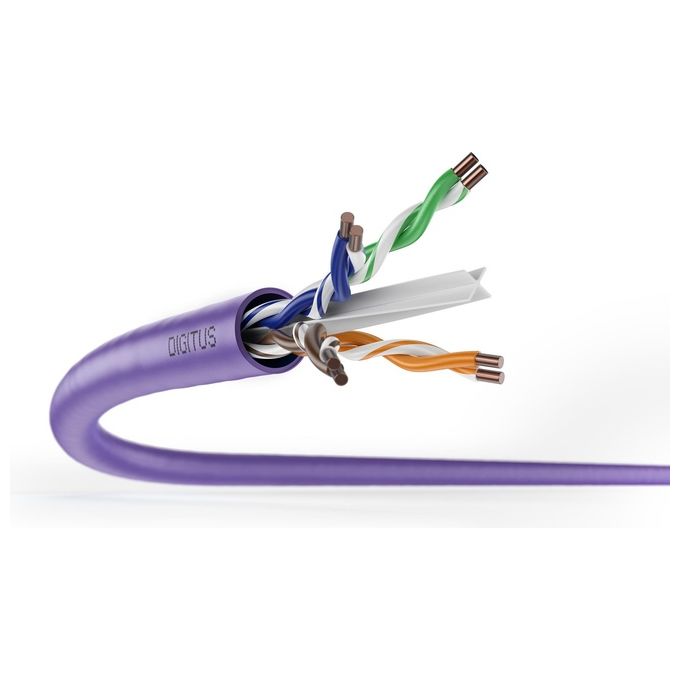 DIGITUS matassa cavo solido lszh cat 6 u-utp 250 mhz in rame cpr: cca (en 50575) awg 23-1