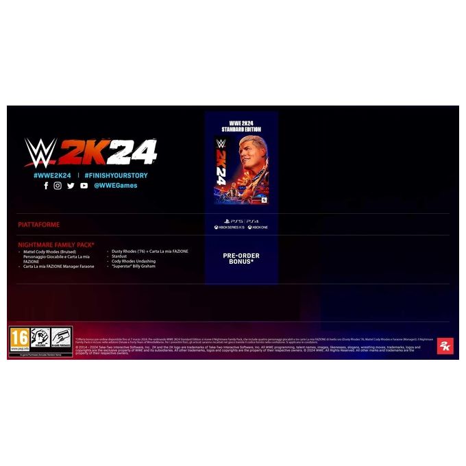 2k Games Videogioco WWE 2K24 Standard ITA per PlayStation 5