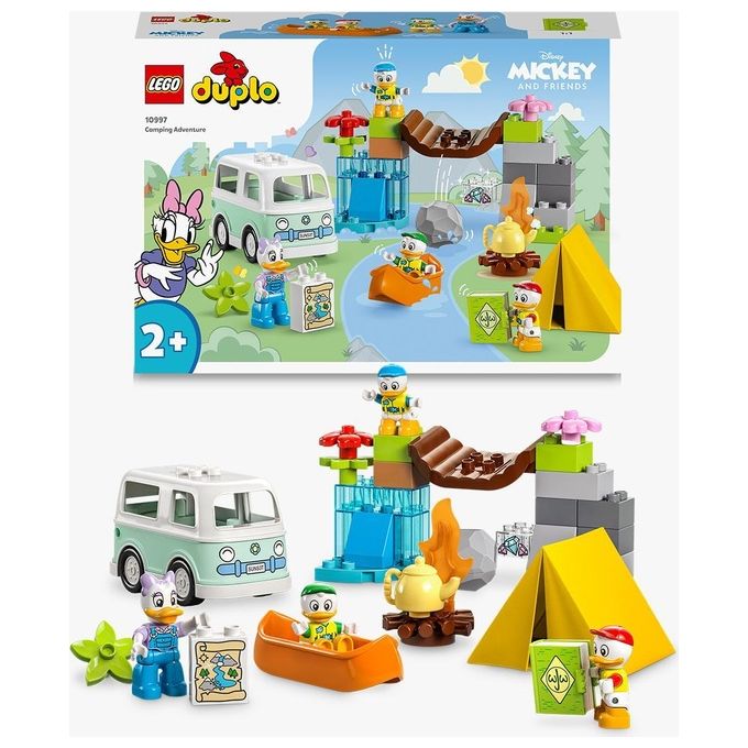 LEGO DUPLO Disney Topolino e i Suoi Amici 10997 Avventura in Campeggio con Camper Giocattolo e Paperina, Giochi per Bambini 2+