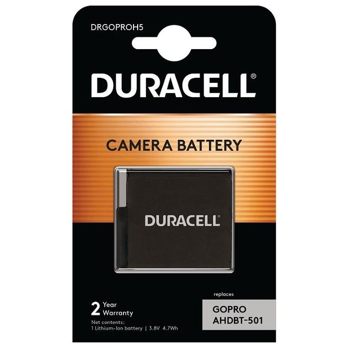 Duracell Batteria Li-Ion 1250mAh per GoPro Hero 5 Hero 6