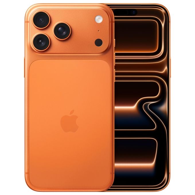 Apple MFYT4QL-A iPhone 17 Pro Max Smartphone 6.9'' A19 Pro 512GB 5G Wi-Fi 7 Tripla fotocamera 48MP iOS 26 colore Arancione Cosmico