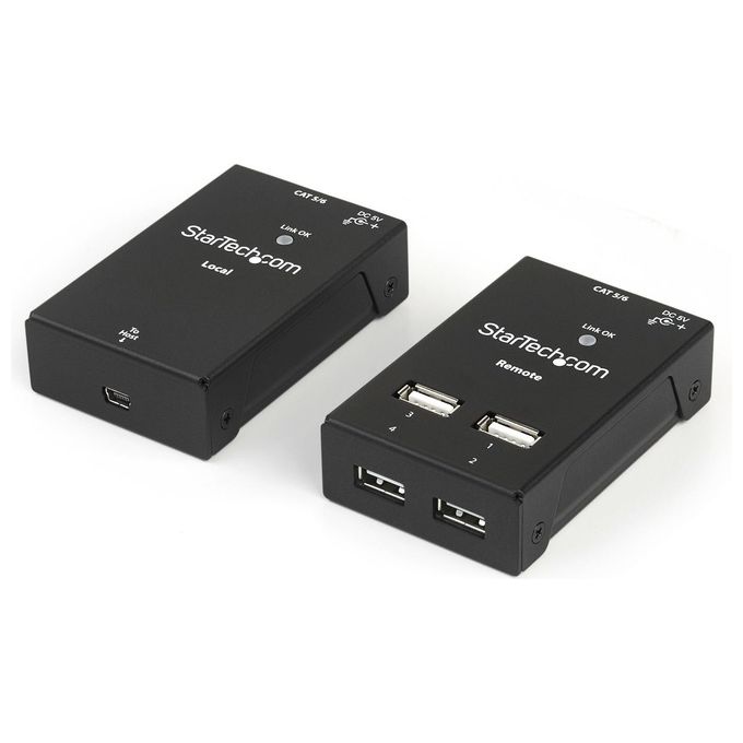 StarTech Prolunga-Extender USB 2.0 a 4 porte via Cat5 o Cat6 - Estensore USB2.0 via cavo Cat5-6 fino a 50m