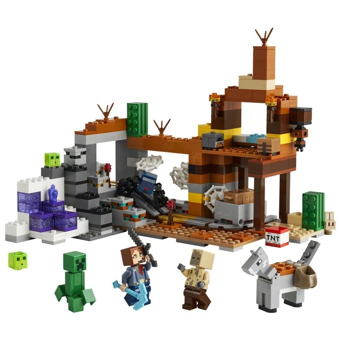 LEGO Minecraft La Miniera delle Badlands Modellino da Costruire di Bioma con Personaggi Accessori e Mob Ostili Giochi Creativi per Bambini e Bambine da 8 Anni Idea Regalo di Compleanno 21263