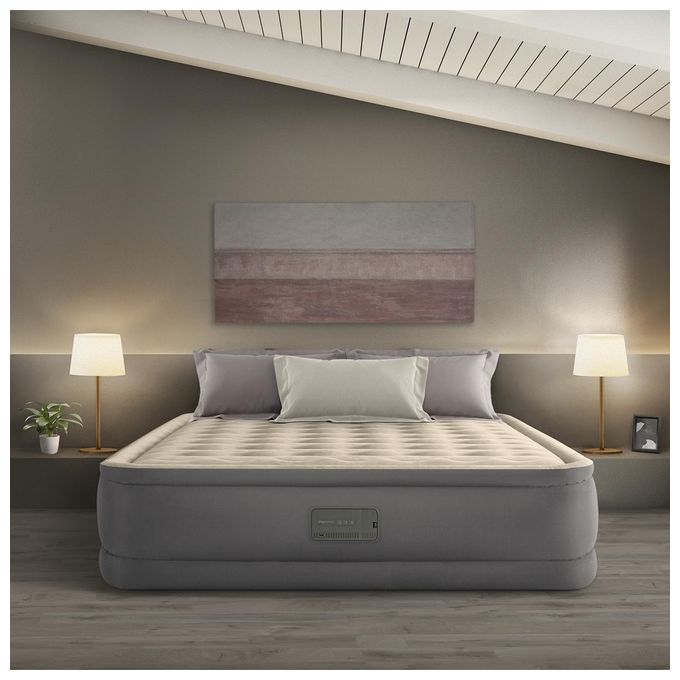 Intex Materasso Elevated Premiere Matrimoniale Con Tecnologia Fiber Tech