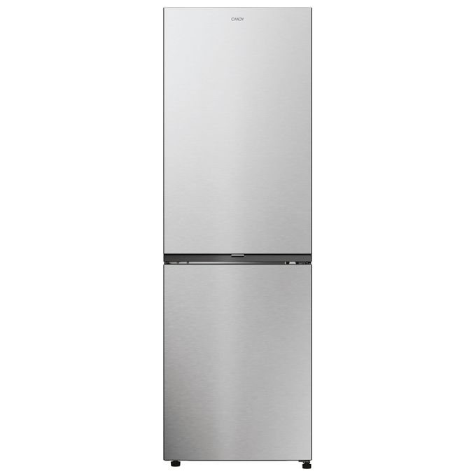 Candy Fresco CNCQ2T618EX - Frigorifero Combinato Libera Installazione 355 L, Classe Energetica E, Total No Frost e Ripiani in Vetro Temperato, Acciaio Inox