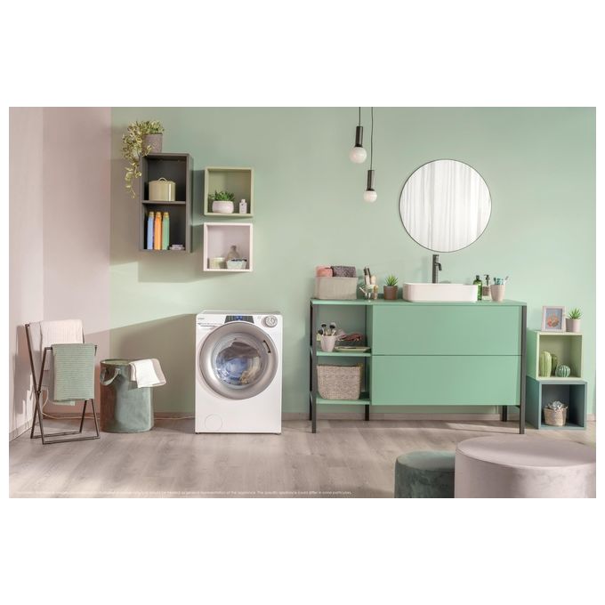 Candy RP496BWMR91S RapidÓ Pro Lavatrice Carica Frontale 9 Kg 1400 rpm Classe A Inverter Vapore Wi-Fi (85x60x54 cm) colore Bianco