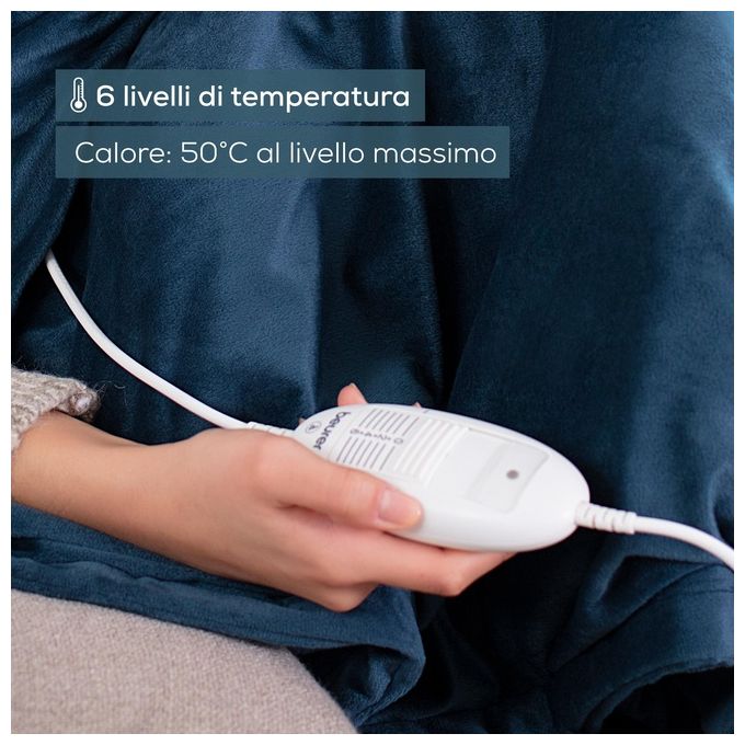 Beurer HD75 Termocoperta 180x130cm 6 Temperature Ocean