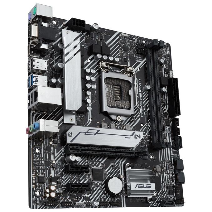 ASUS PRIME H510M-A, Scheda madre Intel H510 (LGA 1200) micro ATX con PCIe 4.0, slot M.2 da 32 Gbps, Lan Intel 1 Gb, DisplayPort, HDMI, D-Sub, USB 3.2 Gen 1 Type-A, AURA Sync