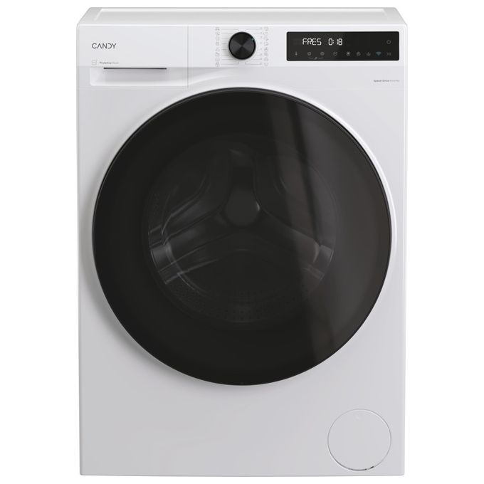 Candy Lavatrice a carica frontale ProWash 550 BP 412BL8-S Lavatrice a carica frontale, Libera installazione, 12 kg, 1400 RPM, Classe A, Bianco, 16 programmi, Controllo remoto avanzato e contenuti extra in App (Wi-Fi + BLUETOOTH), L x P x A (mm) 595x681x8