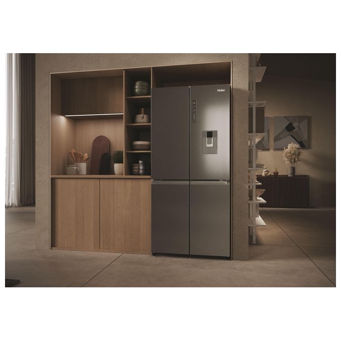 Haier Cube 83 HCR3818EWMM Frigorifero Side by Side 463L 4 Porte No Frost Platino