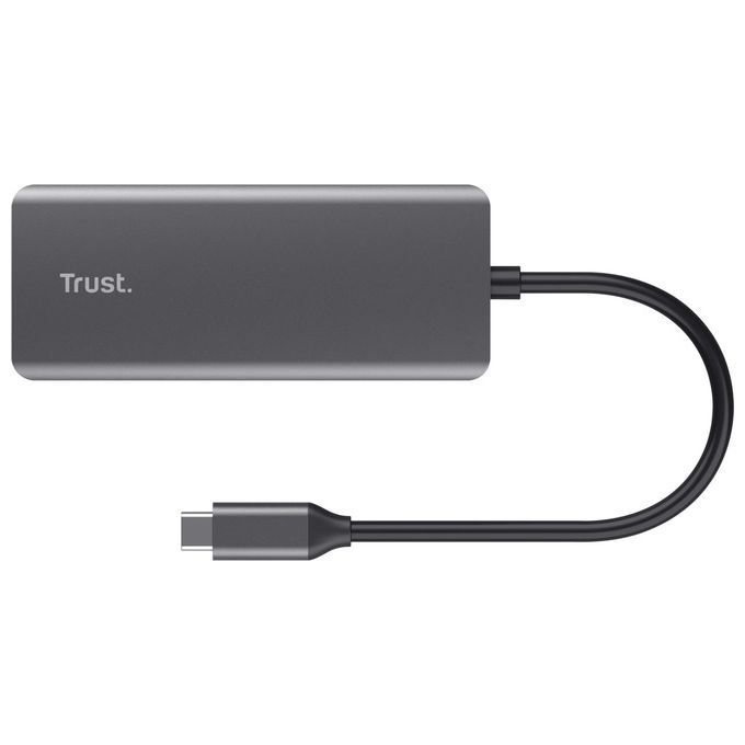 Trust Dalyx Adattatore Multiporta USB C 6-in-1 Argento