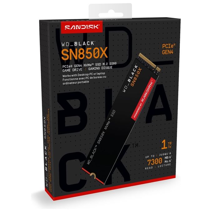 Western di WD_BLACK SN850X NVMe Ssd WDS100T2X0E 1Tb Interno M.2 2280 PCIe 4.0 x4 (NVMe)