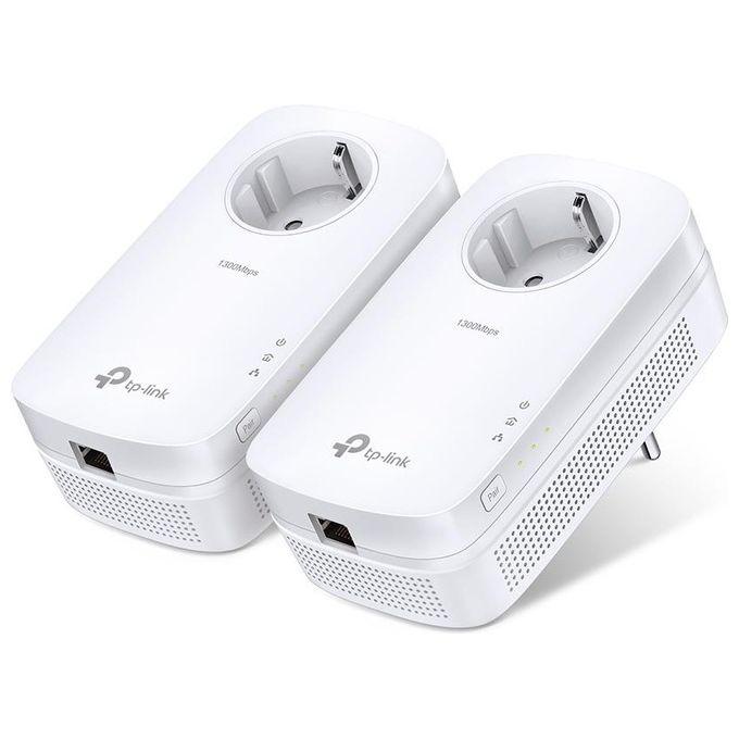 TP-LINK TL-PA8010P KIT Powerline AV1200 con presa passante, fino a 1200Mbps, 1 porta Gigabit