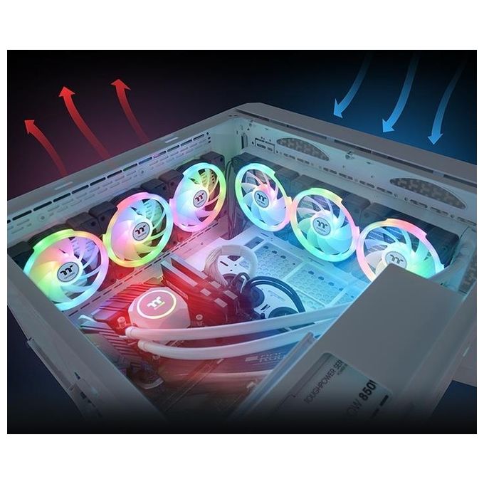 Thermaltake SWAFAN EX12 ARGB Raffreddatore d'Aria 14cm Nero 3 Pezzi