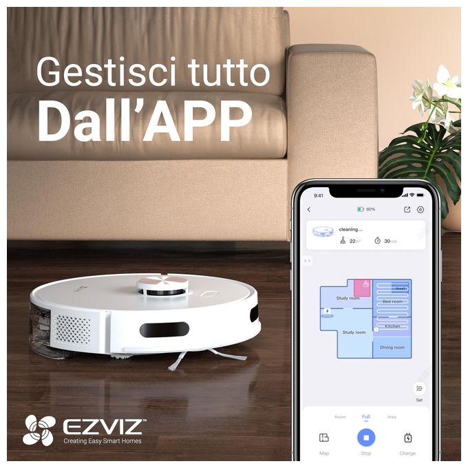 EZVIZ ROBOT ASPIRAPOLVERE RE4 PLUS