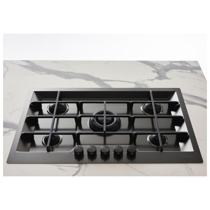 Foster 7601 632 Serie Ke Gun Metal Piano Cottura a Gas 5 Zone 1 Tripla Corona Griglie in Ghisa 80 cm Acciaio inox