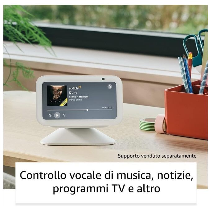 Amazon H97N6S Echo Show 5 3a Generazione Smart Display Touch 5.5'' Alexa Videocamera 2 MP Wi-Fi Bluetooth colore Bianco