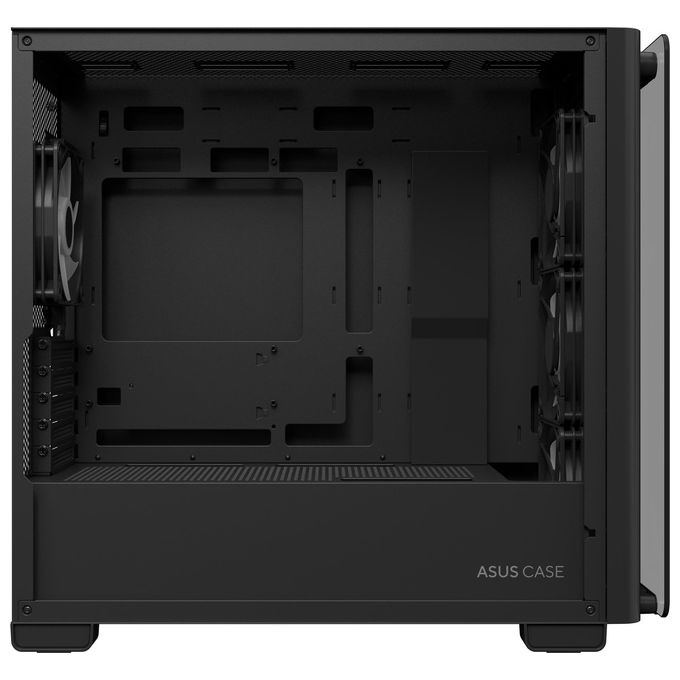 ASUS A23 PLUS TG ARGB BLACK Case Micro-ATX Supporto per Schede Madri con Connettori Nascosti Radiatori da 360 mm e Schede Grafiche da 380 mm 4 Ventole ARGB Preinstallate Nero