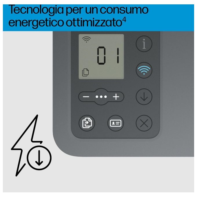 HP LaserJet M234sdw 6GX01F, Stampante Multifunzione A4, Stampa Fronte e Retro Automatica in b-n, 29 ppm, WiFi, Ethernet, USB, ADF, HP Smart, No Fax, Schermo LCD a icone, Grigia
