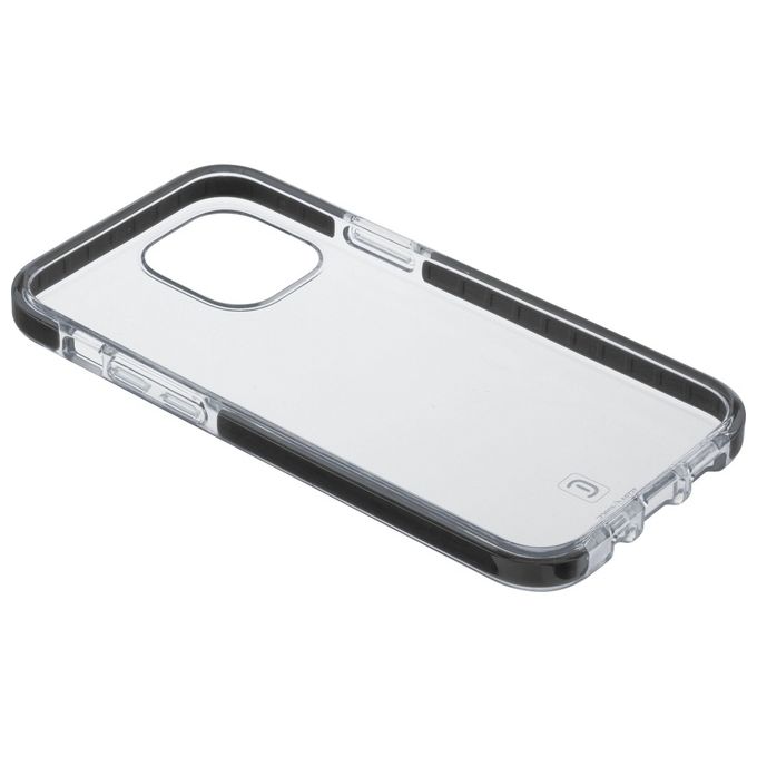 Cellularline Tetra Force Strong Twist, Cover anti-shock per iPhone 12-12 Pro, Nero-Trasparente