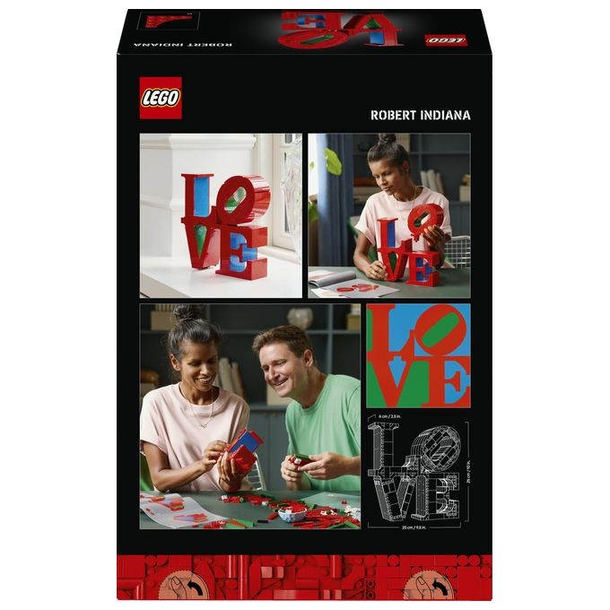 LEGO Art LOVE, Modellino da Costruire Iconica Scultura Pop di Robert Indiana, Hobby Creativo per Adulti, KIT_ Modellismo da Collezione, Idea Regalo Donna, Uomo, Fidanzamento e Anniversario 31214