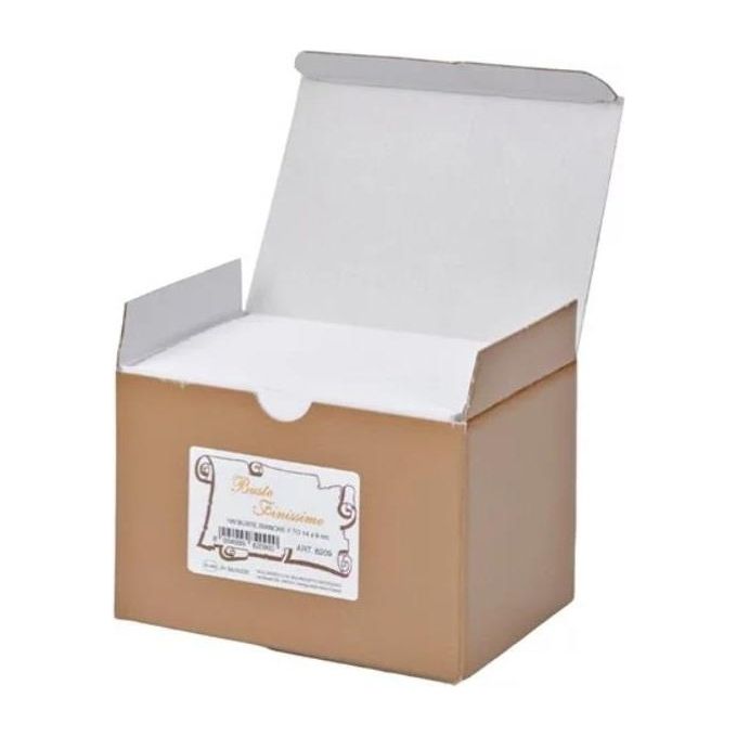 Saul Sadoch Rex Confezione 100 Biglietti e 100 Buste Bristol 9x14cm