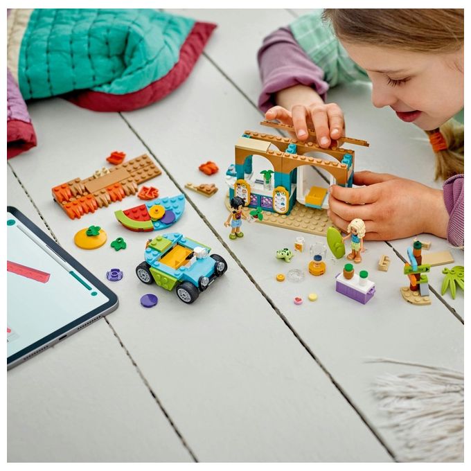 LEGO Friends Bancarella dei Frullati sulla Spiaggia Giochi Educativi per Bambine e Bambini da 6 Anni con 2 Mini Bamboline una Tartaruga un Buggy da Costruire e Cibo Giocattolo Idea Regalo 42625