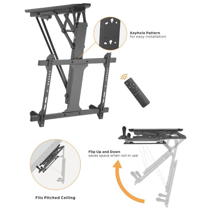 Conceptronic Supporto Tv a Parete 70'' Nero