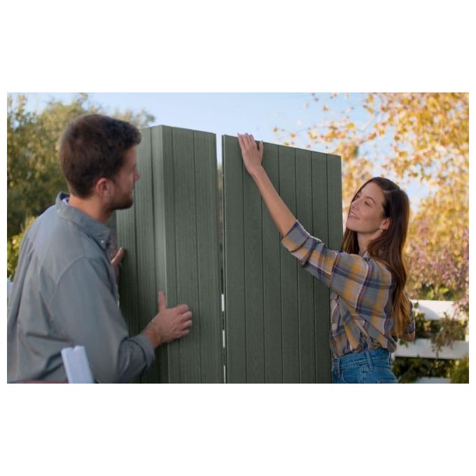 Keter Casetta da Giardino Darwin 6x6 190x183x221H cm Verde Salvia Ventilata