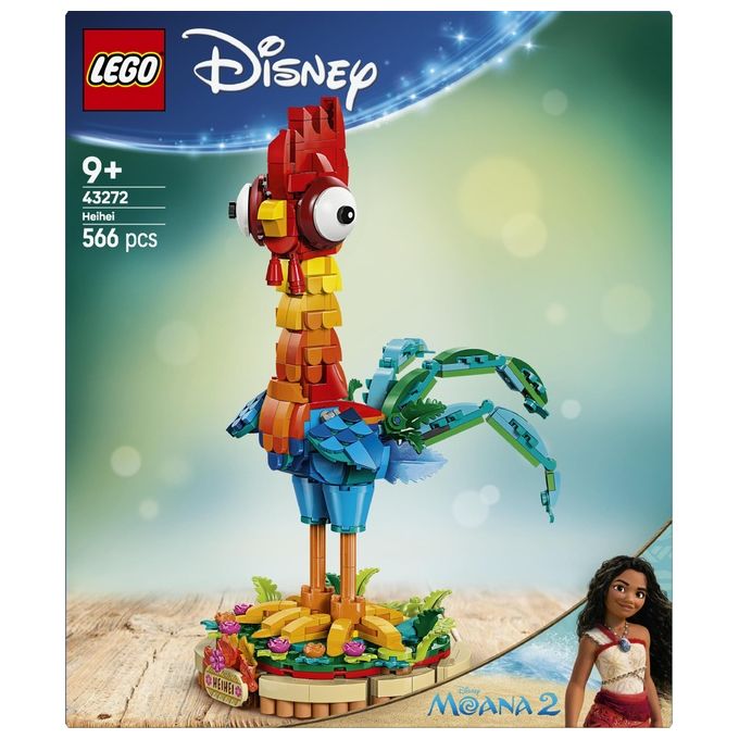 LEGO Heihei ǀ Disney dal Film Vaiana 2 Modello di Animale da Costruire con Parti Snodabili e Espositore Giochi per Bambini e Bambine da 9 Anni in su Idea Regalo di Compleanno da Collezione 43272