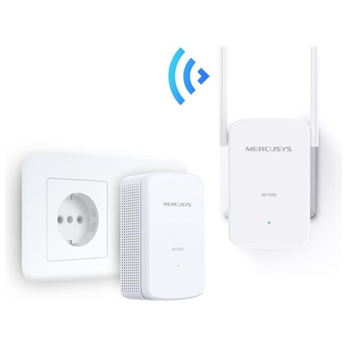 Mercusys MP510 KIT PowerLine Av1000 Wi-Fi N300 Kit 1p Gigabit 2 Antenne Esterne 2 Unita'