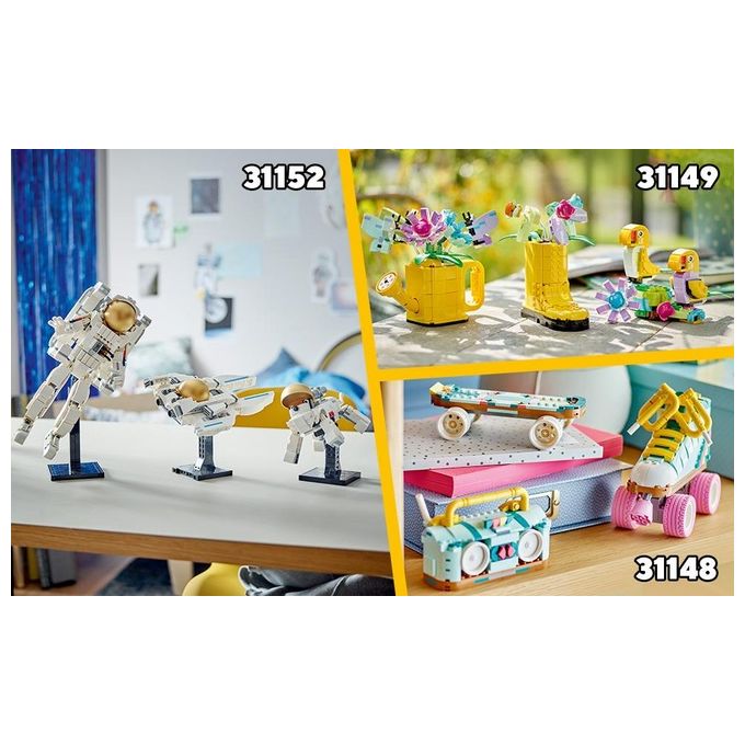 LEGO Creator 31150 3in1 Animali del Safari, Giocattolo Trasformabile da Giraffa in 2 Gazzelle o Leone , Giochi per Bambini 9+