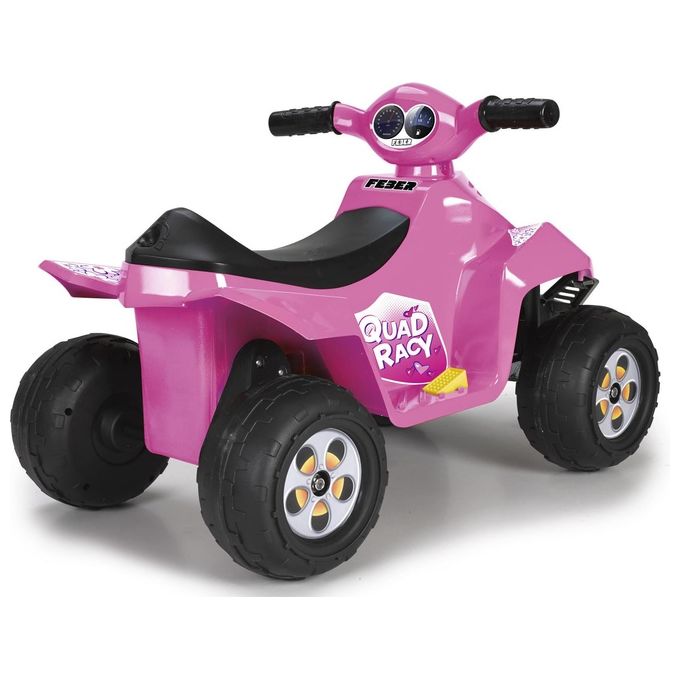 Feber Quad Racy Pink 6V Un Veicolo Elettrico per Bambini Colorato e Sicuro per Divertimento all'Aria Aperta