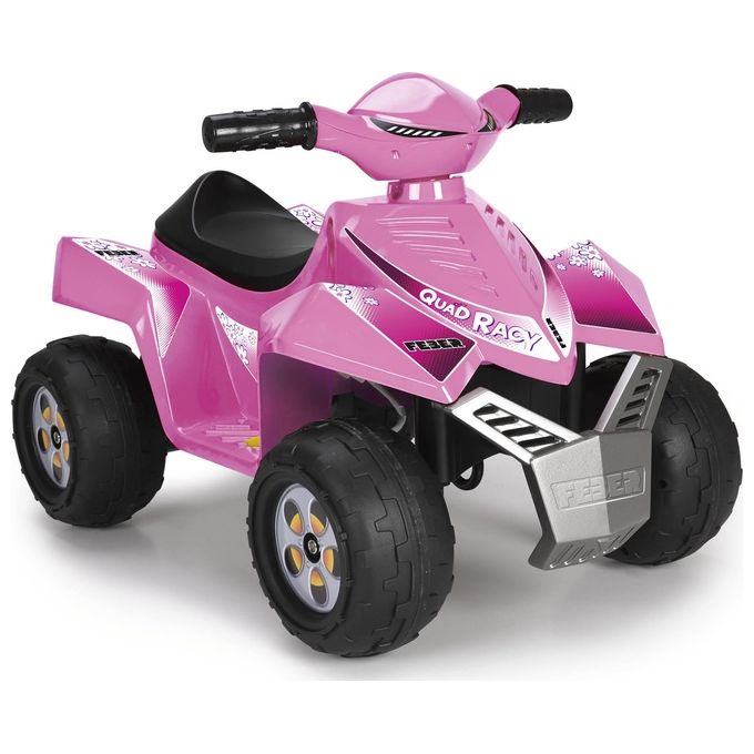 Feber Quad Racy Pink 6V Un Veicolo Elettrico per Bambini Colorato e Sicuro per Divertimento all'Aria Aperta