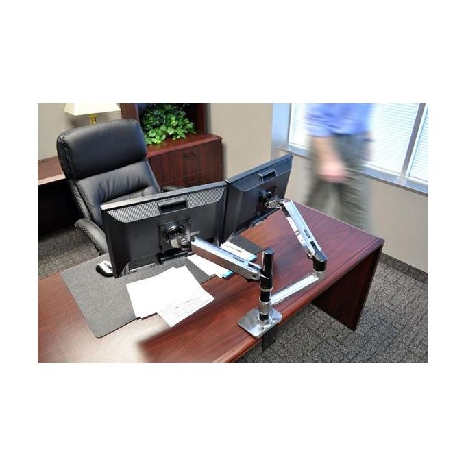 Ergotron lx Redesign dual arm pole Mount 2 flat Panel or fp and Notebook