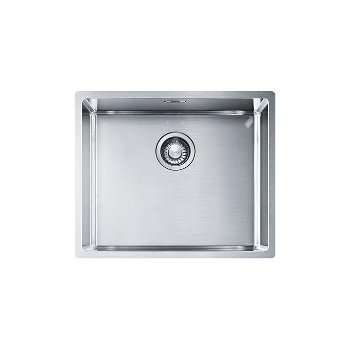 Franke BXX 210-110-50 BOX Lavello Acciaio Inox Spazzolato da incasso Semifilo-Filotop-Sottotop 1 Vasca Acciaio 54x45cm 127.0369.282