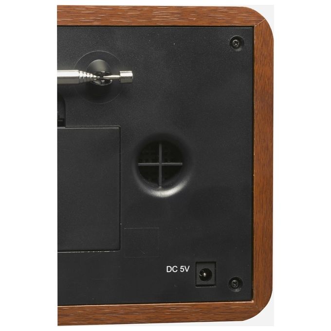 Denver DAB-18 Radio Analogica e Digitale DAB+ FM Bluetooth Altoparlanti da 4W Schermo LCD Nero-Legno
