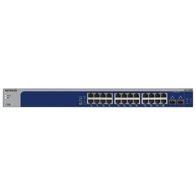 Netgear XS724EM Switch Smart Managed Plus, 24 Porte con 2 SFP+ 10Gigabit-Muti-Gigabit