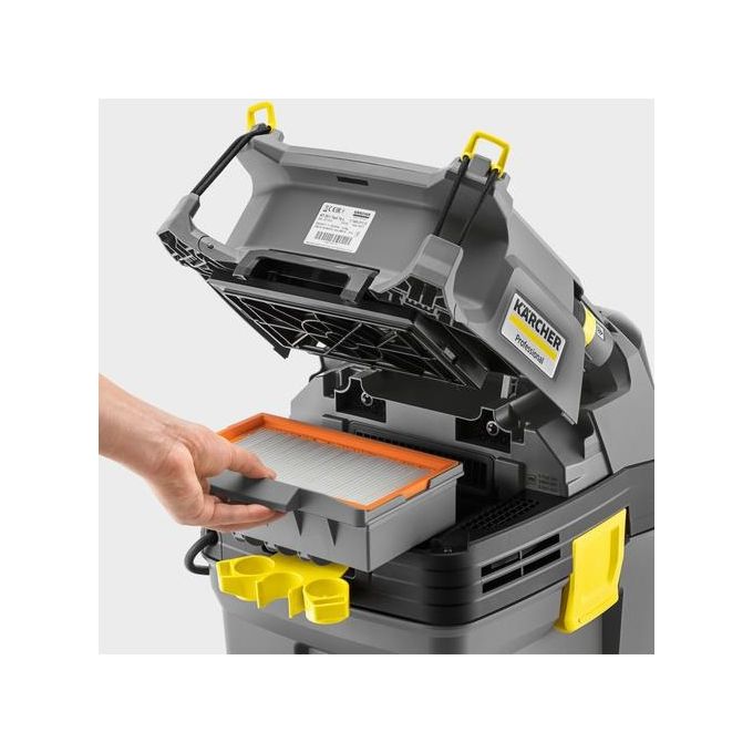 Karcher NT 30-1 Tact L Aspirapolvere Umido-Secco 30 Litri 1380W Nero-Grigio-Giallo