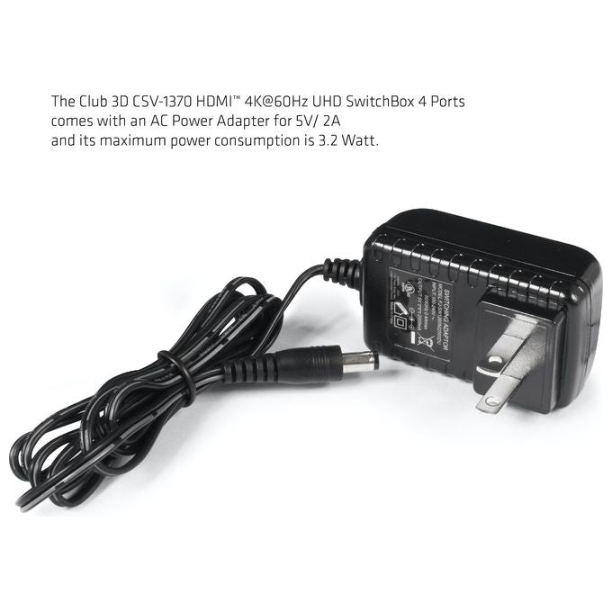Club3D Hdmi 2.0 Ultra Hd SwitchBox 4 Ports