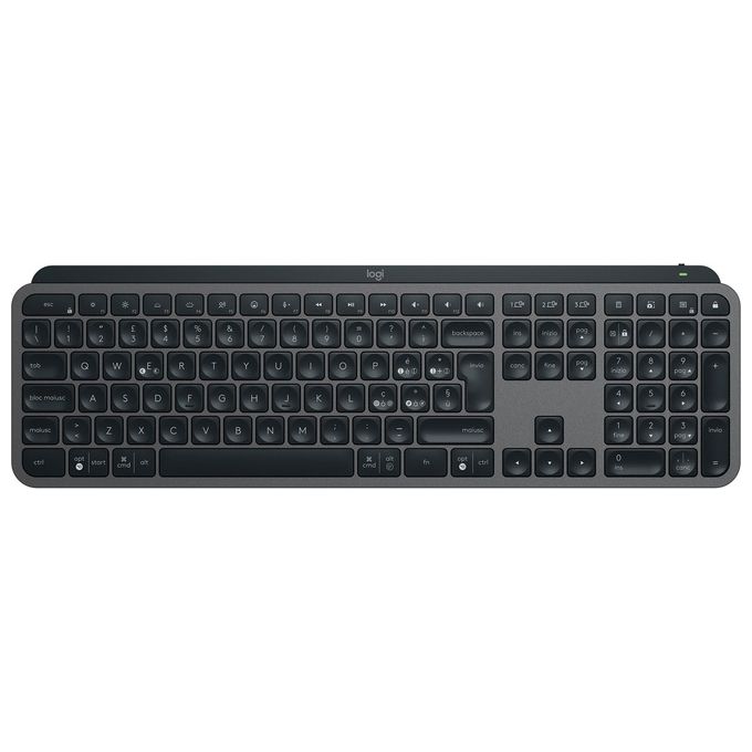 Logitech MX Keys S, Tastiera Wireless, Profilo Basso, Digitazione Precisa, Tasti Programmabili, Retroilluminazione, Bluetooth, USB C Ricaricabile, Italiano QWERTY, Grigio